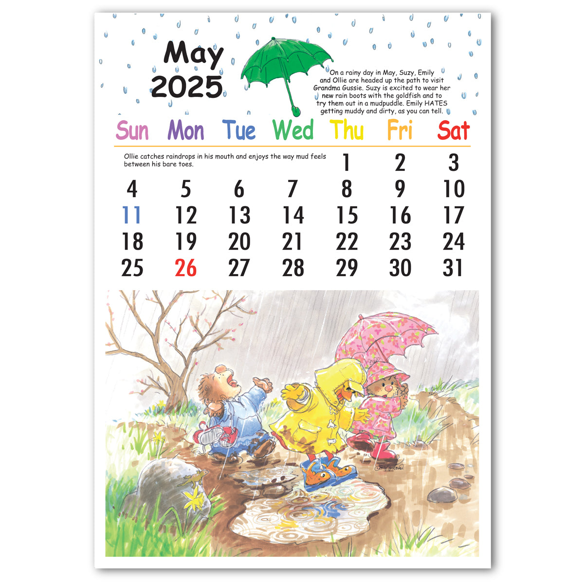 Suzy Toronto 2025 Wall Calendar