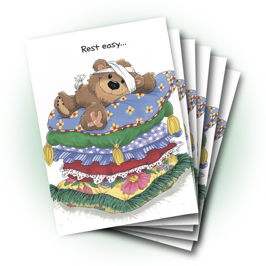 Twizler Popcorn The Bear Get Well Soon Card with Duck and Teddy Bear Doctor  - Sorry Card - Cute Card…See more Twizler Popcorn The Bear Get Well Soon