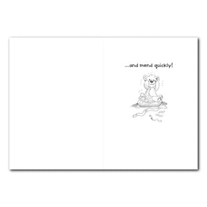 Willie Bear Mend Quickly Get Well Greeting Card