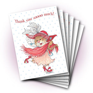 Emily Dress Up Thank You Greeting Card