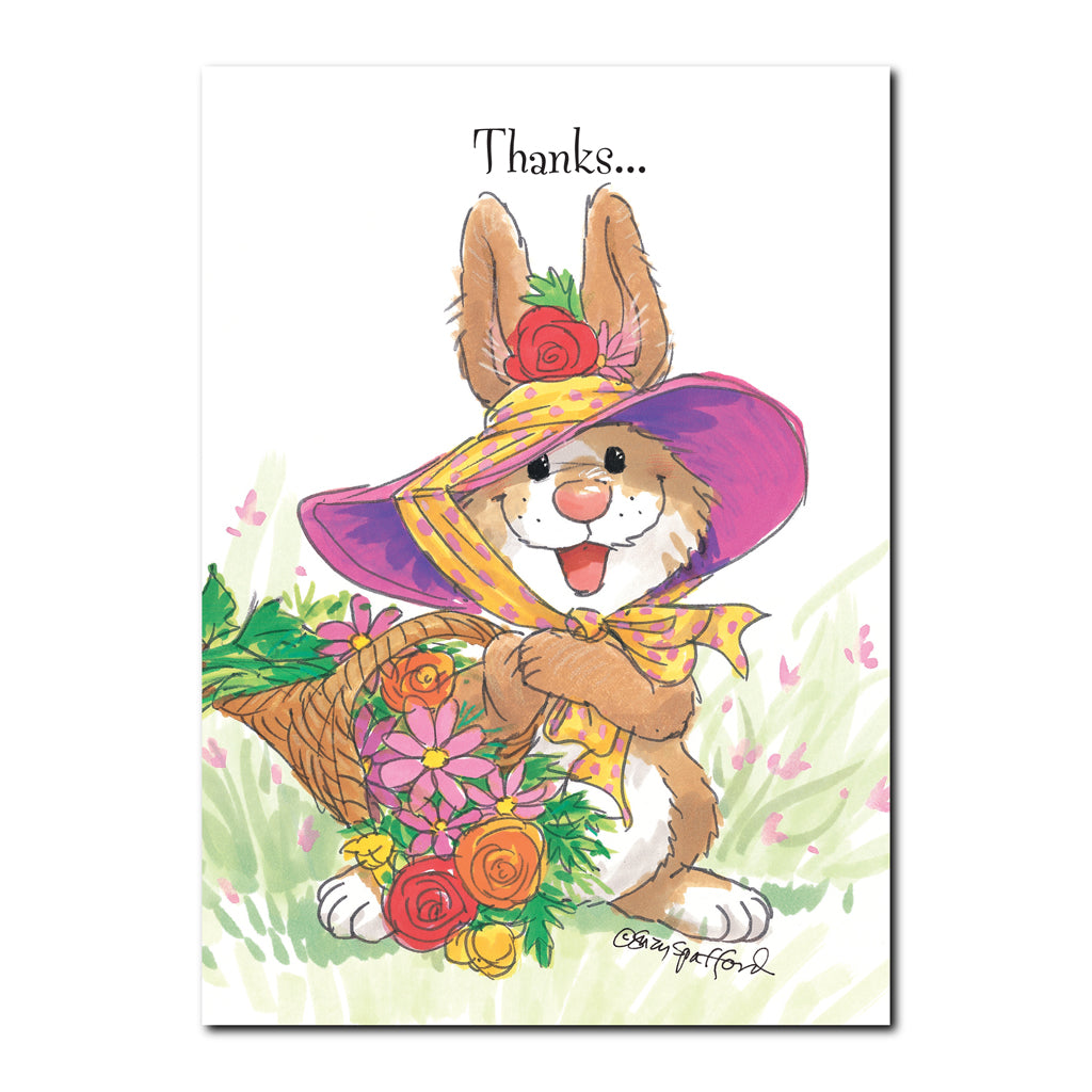 Mandy's Flowers Thank You Greeting Card – Suzy's Zoo Store