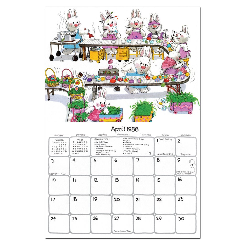 1988 Wall Calendar by Suzy's Zoo – Suzy's Zoo Store