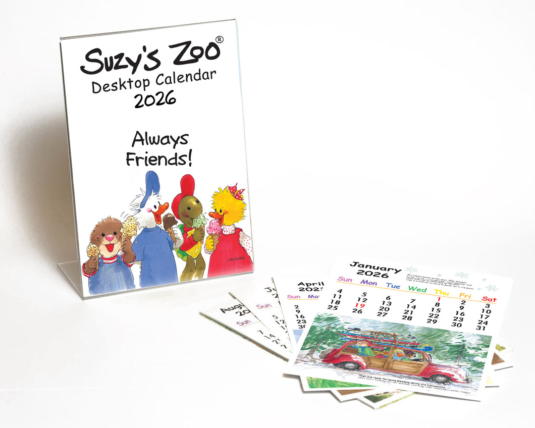 Suzy's Zoo 2026 Desktop Calendar
