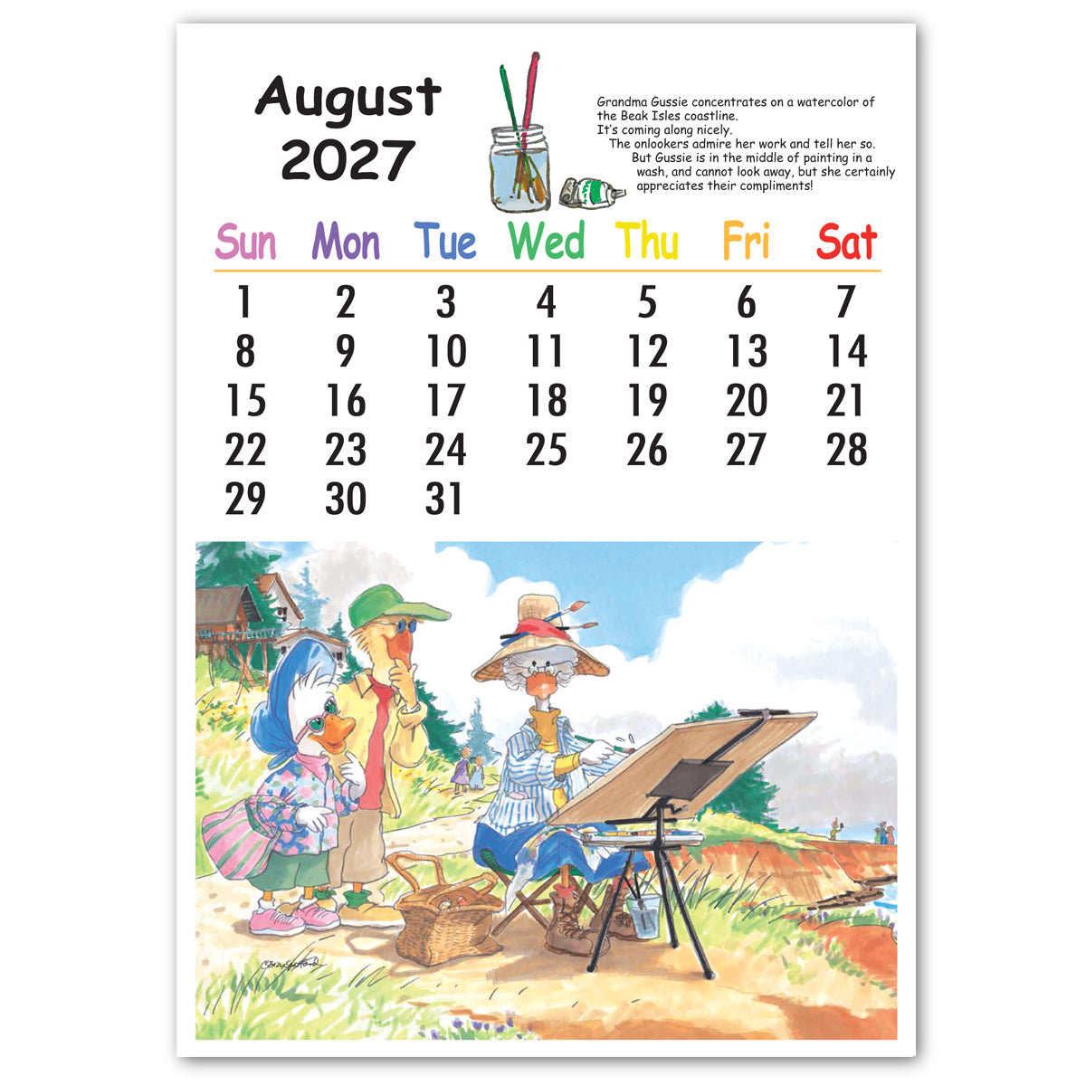Suzy's Zoo 2027 Desktop Calendar