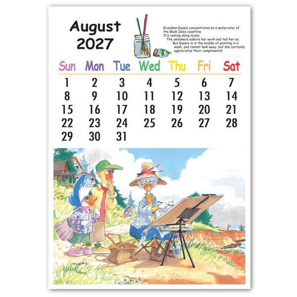 Suzy's Zoo 2027 Desktop Calendar