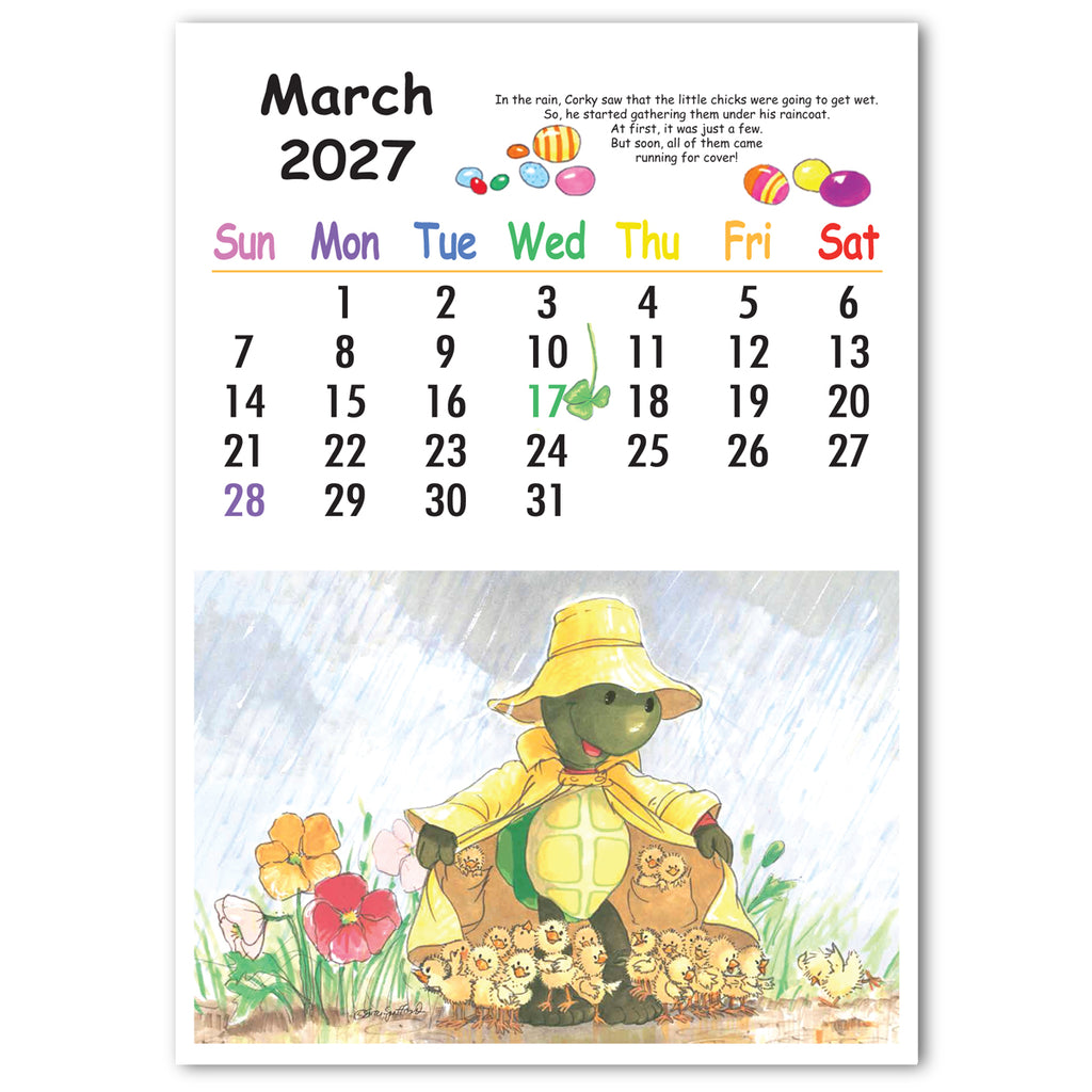 Suzy's Zoo 2027 Desktop Calendar