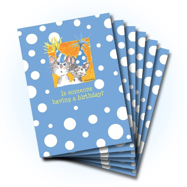 Inquisitive Cats Birthday Greeting Card