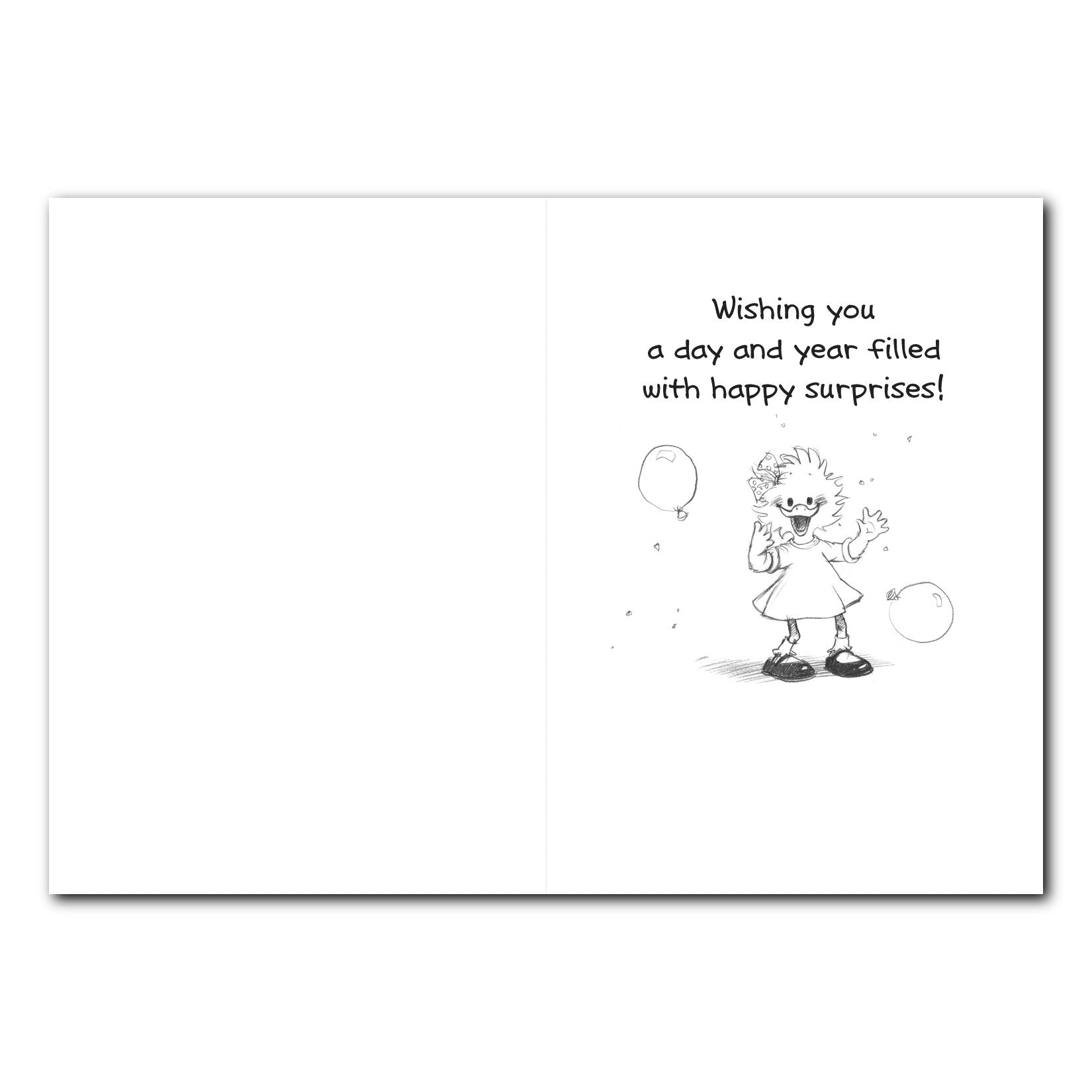 Suzy Ducken Surprise Birthday Greeting Card