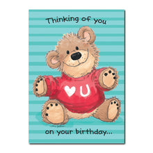 The bears in Duckport are so lovable and huggable, especially this guy in this Suzy's Zoo happy birthday greeting card.