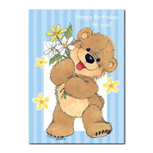 Here is Daisy Bear, bearing daisies, of course, in this Suzy's Zoo happy birthday greeting card.