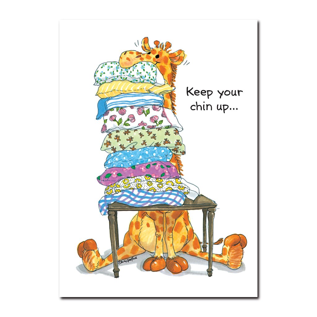 Stanley Longswallow earned his name in 1984 and he's been keeping his chin up ever since in this Suzy's Zoo get well card.