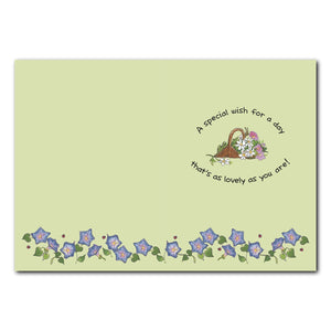 Suzy's Garden Bench Birthday Greeting Card