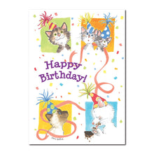 This Happy Birthday greeting card from Suzy's Zoo features The Duckport Kitties, who love to celebrate birthdays!