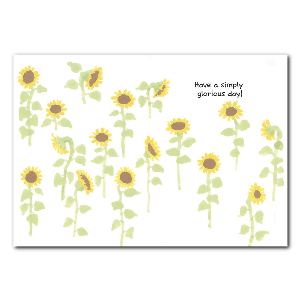 Cornelia O'Plume Sunflowers Birthday Greeting Card