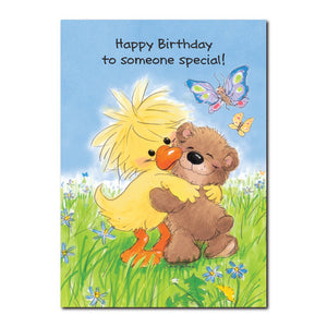 Special friends Witzy and Boof feature on this Happy Birthday greeting card from Little Suzy's Zoo.