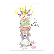 This Happy Birthday greeting card from Suzy's Zoo shows Herkimer's tower of cupcakes, all the latest rage in Duckport! 