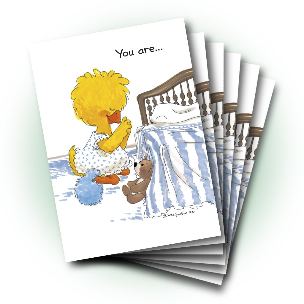 Suzy Praying at Bed Friendship Greeting Card