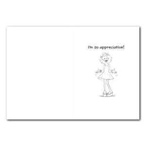 Sally Ducken's Talking Hands Thank You Greeting Card
