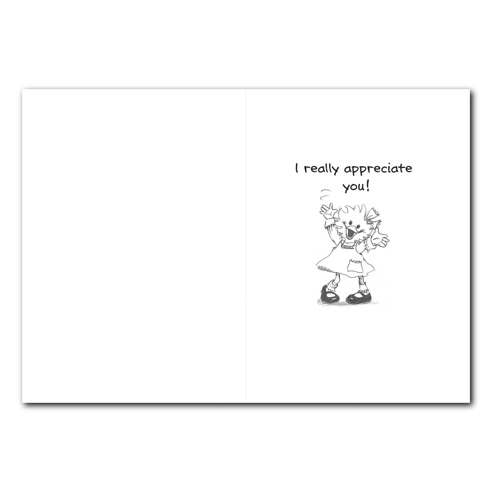 Suzy Clapping Thank You Greeting Card