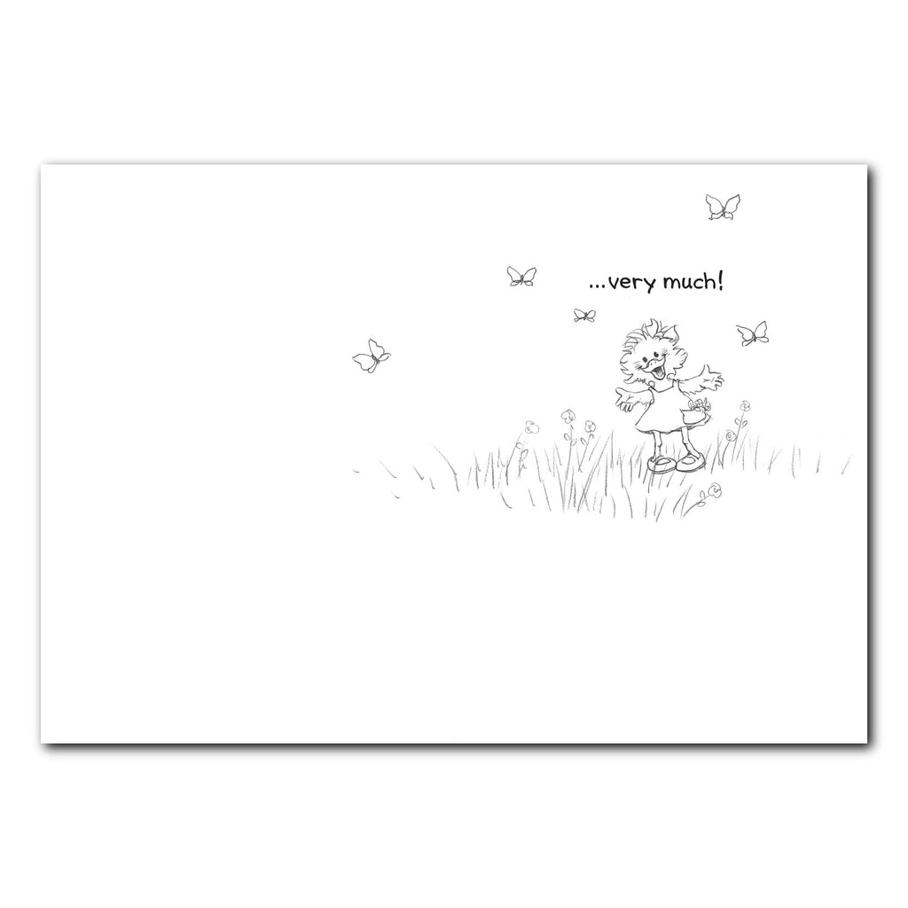 Suzy Butterflies Thank You Card