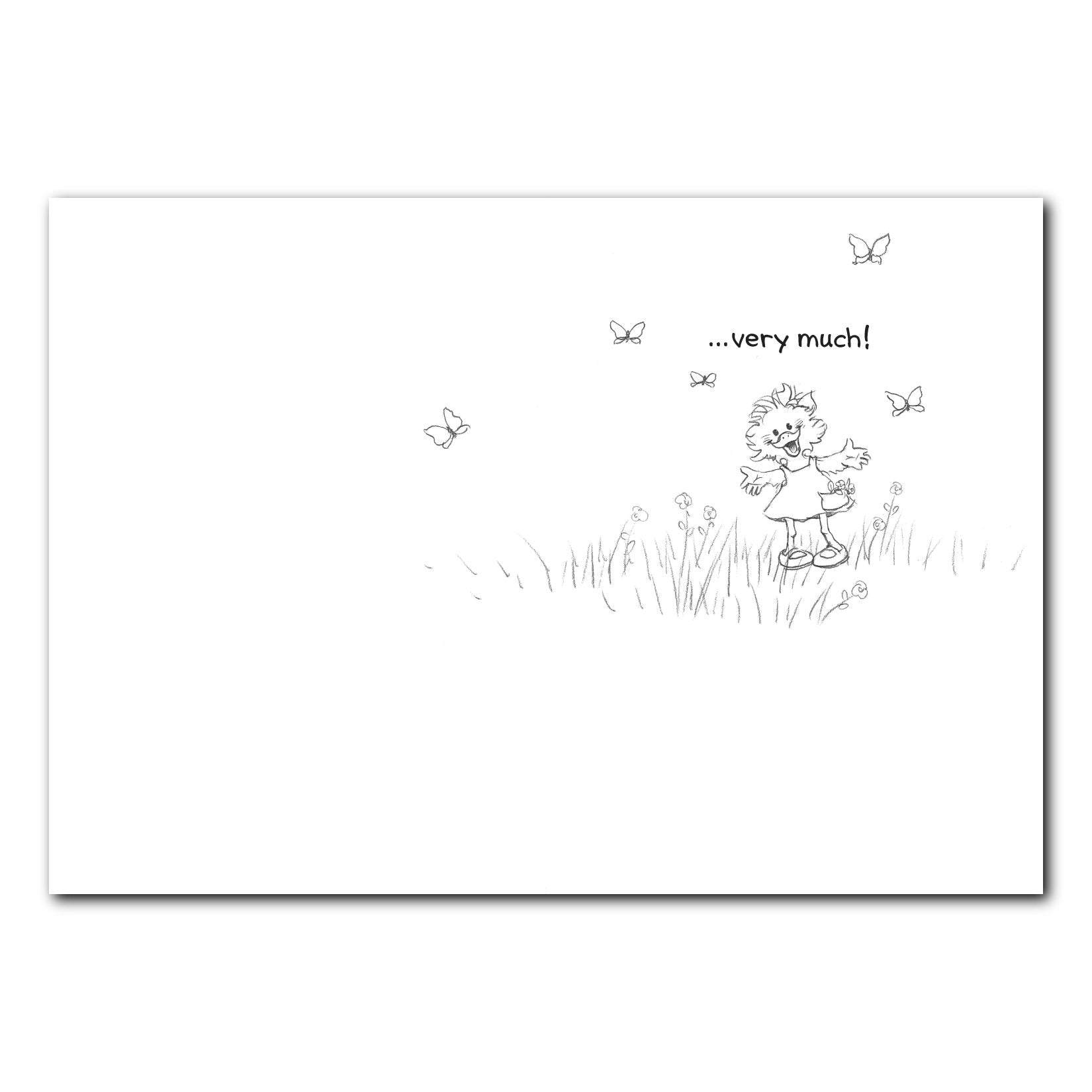 Suzy Butterflies Thank You Card