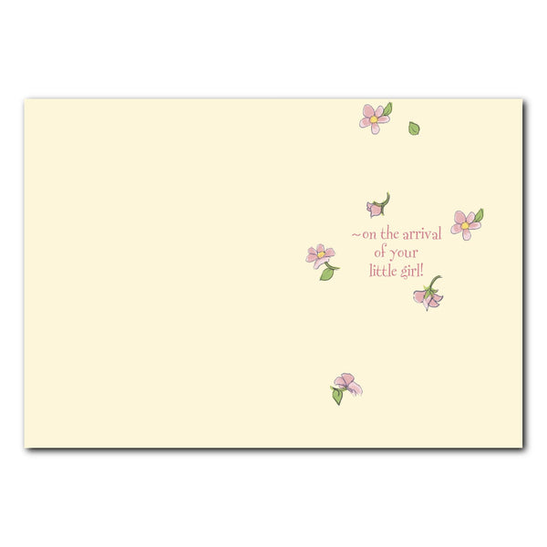 Girl Bunny Baby Congrats Card