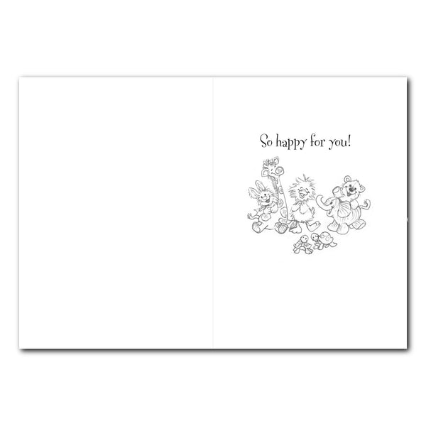 Witzy and Friends Baby Congrats Card