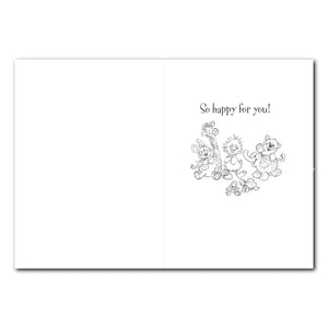Witzy and Friends Baby Congrats Card