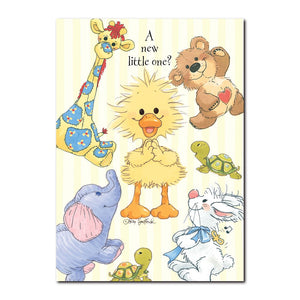 Witzy knows how much fun it is to be a baby in this baby congrats greeting card from Suzy's Zoo.