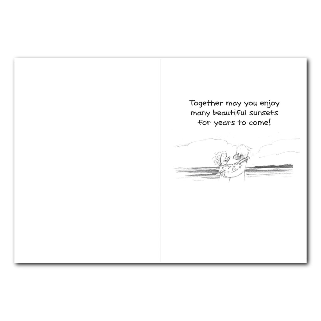 Lizzie and Lester Sunset Anniversary Greeting Card