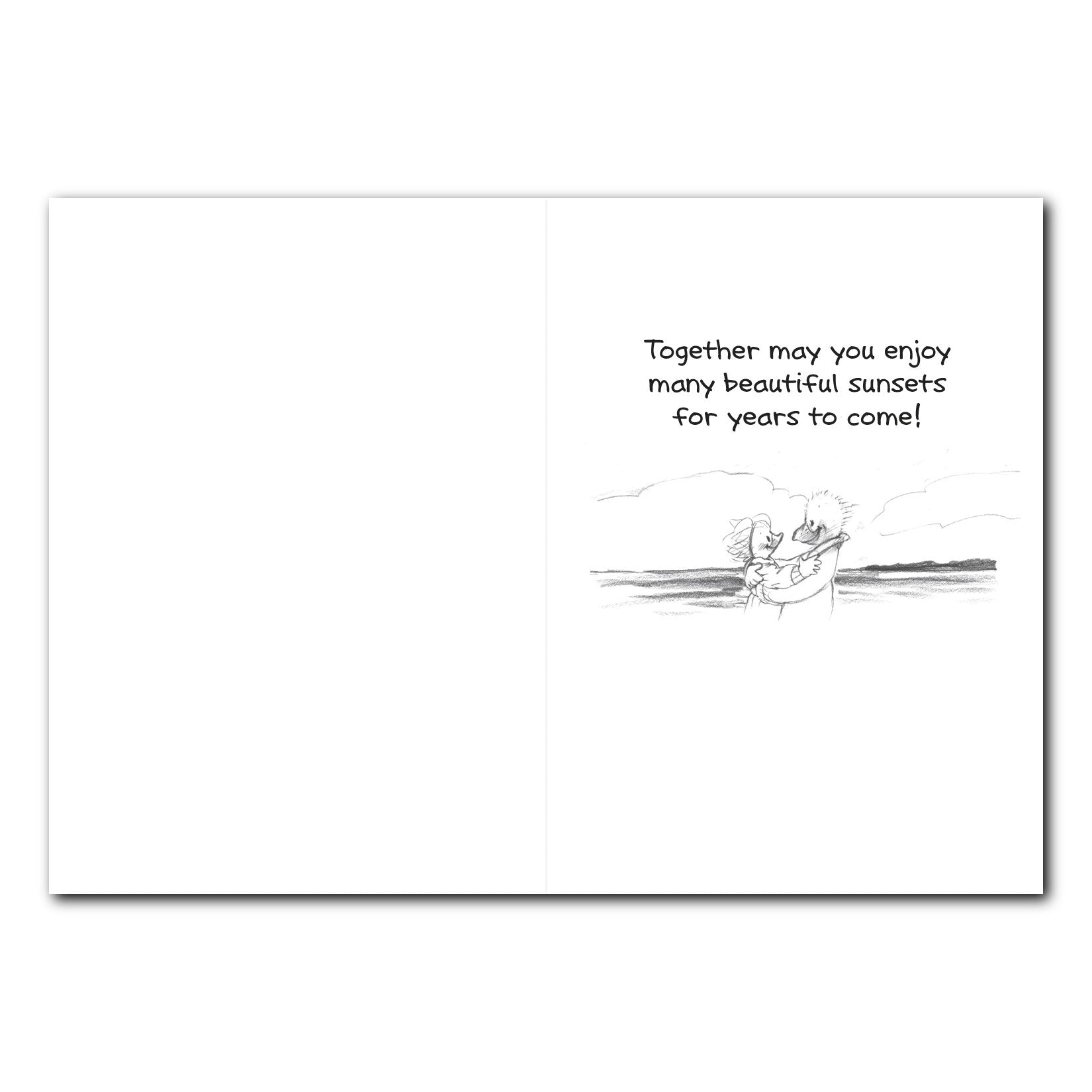 Lizzie and Lester Sunset Anniversary Greeting Card
