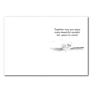 Lizzie and Lester Sunset Anniversary Greeting Card