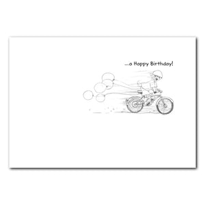 Jack on A Bike Birthday Greeting Card