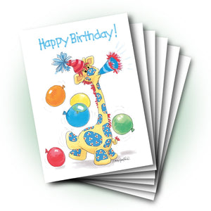Patches Horn & Balloons Birthday Greeting Card