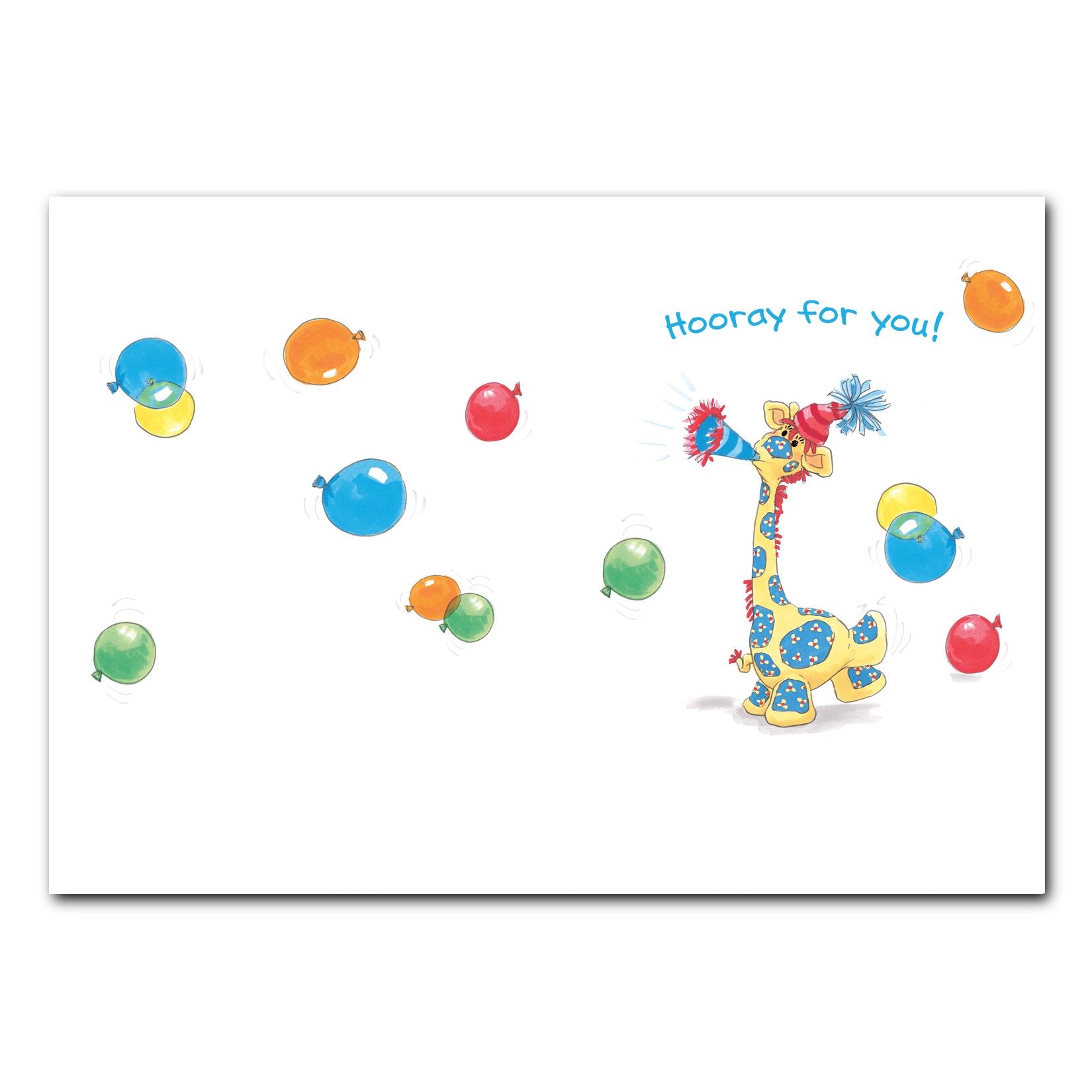 Patches Horn & Balloons Birthday Greeting Card