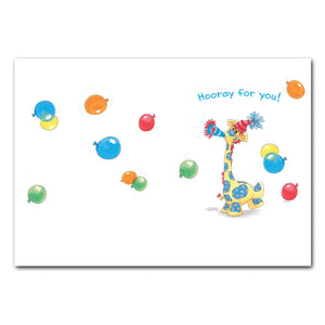 Patches Horn & Balloons Birthday Greeting Card