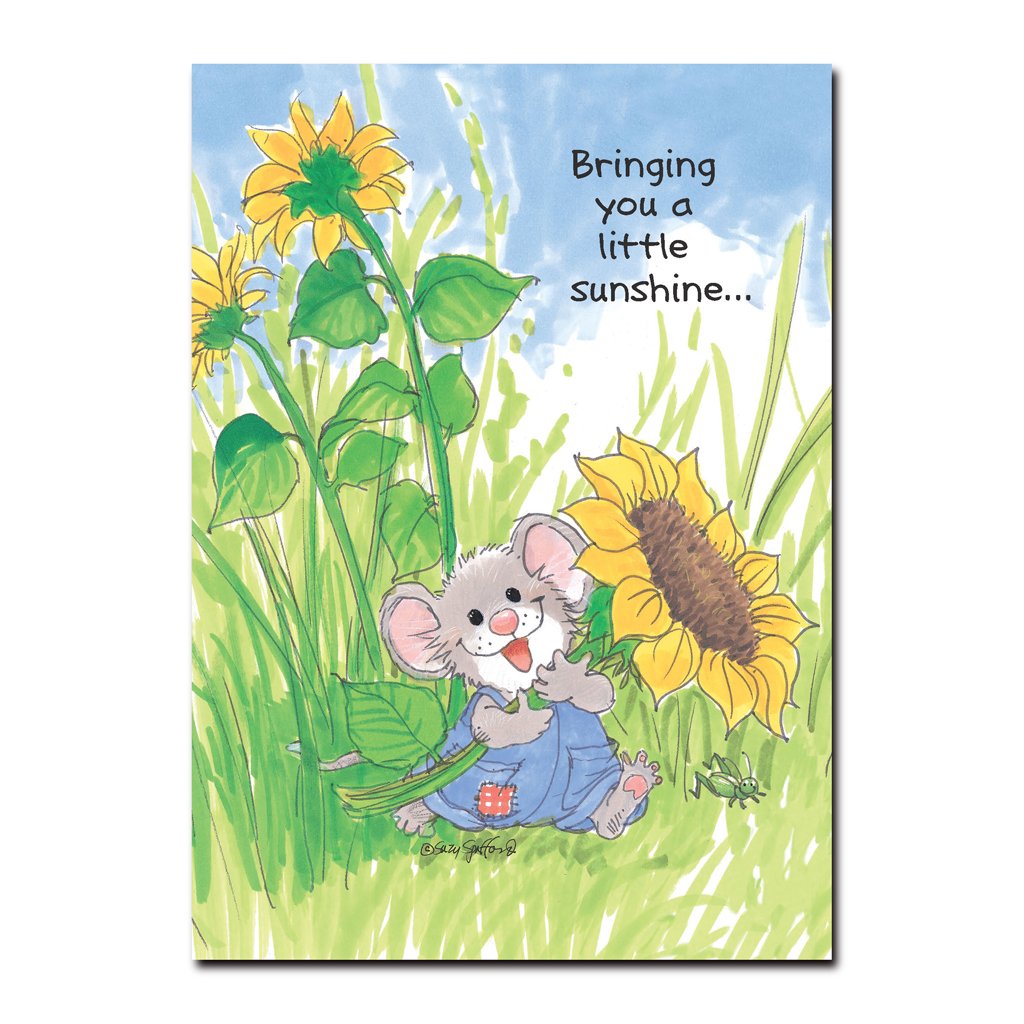 Here comes Herkimer with an armload of sunshine in this card from Suzy's Zoo, the perfect way to express your friendship. 