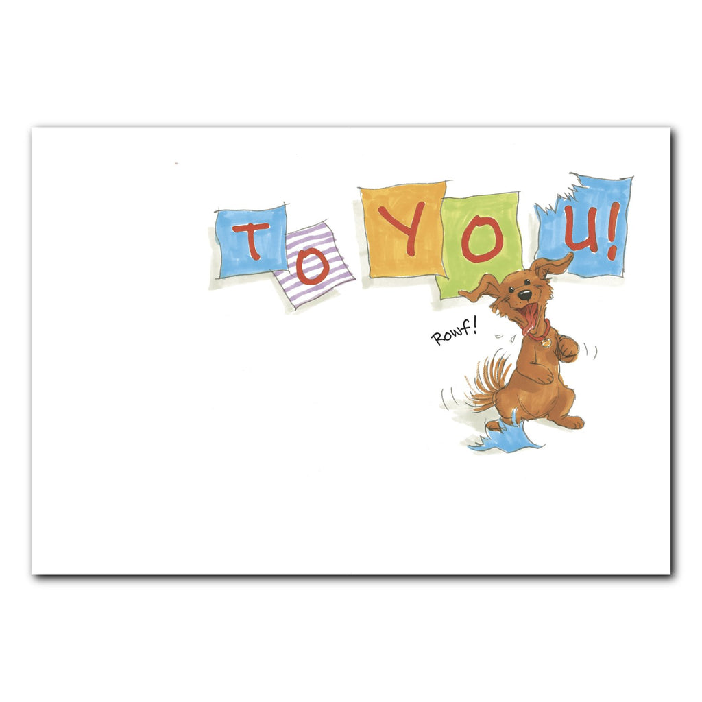 Dogs Window Birthday Greeting Card
