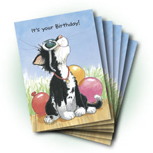 Natasha Sunglasses & Balloons Birthday Greeting Card