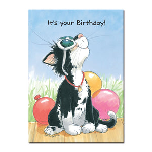 Natasha reflects in the wonderfulness of just being you in this Happy Birthday card from Wags and Whiskers, of Suzy's Zoo.