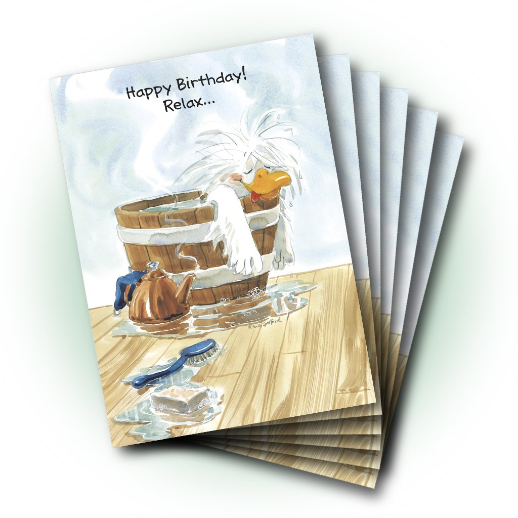 Jack in Hot Tub Birthday Greeting Card