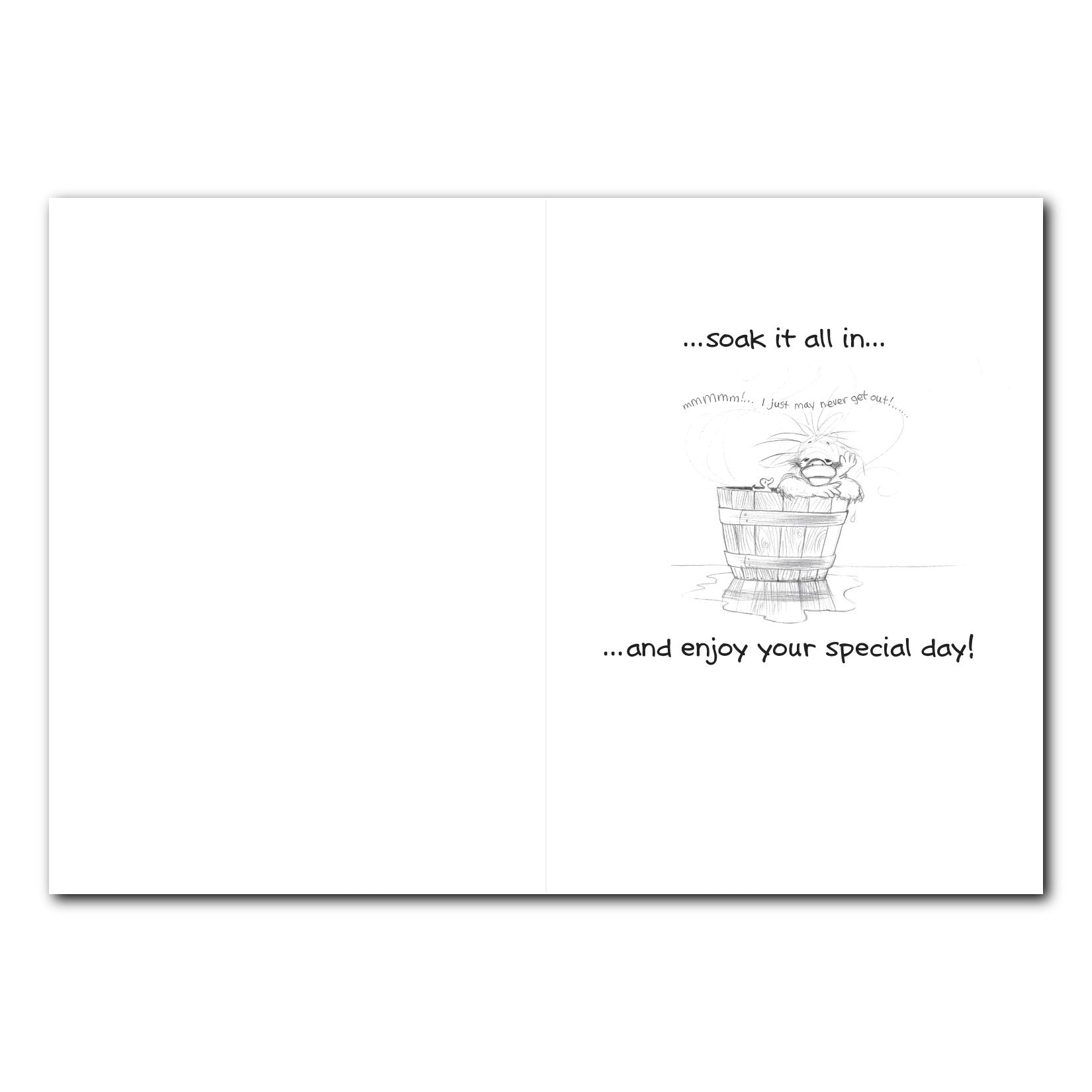 Jack in Hot Tub Birthday Greeting Card