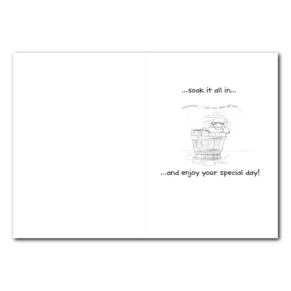Jack in Hot Tub Birthday Greeting Card