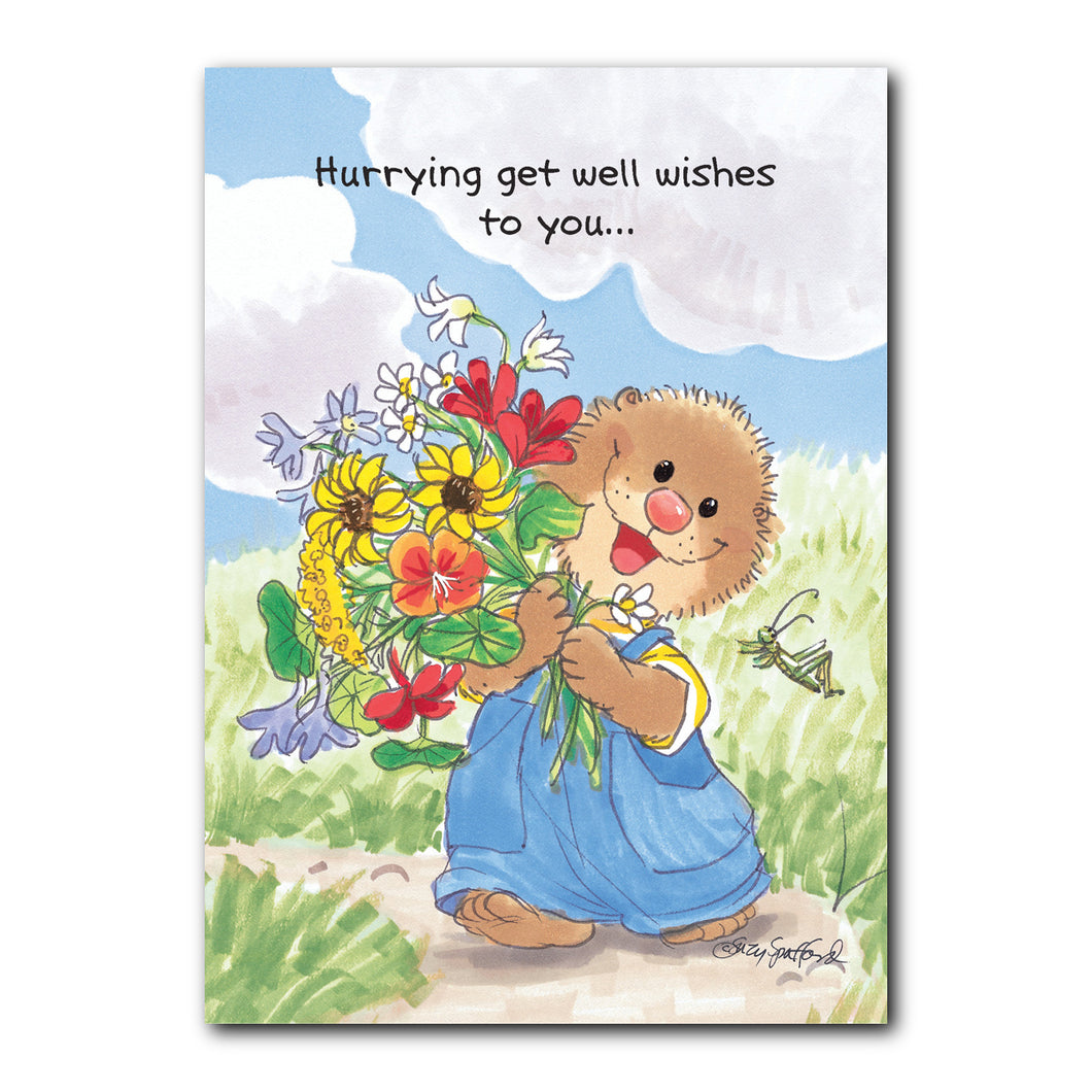 Ollie Flowers Get Well Greeting Card