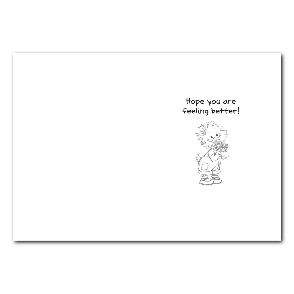 Suzy Pansies & Overalls Get Well Greeting Card