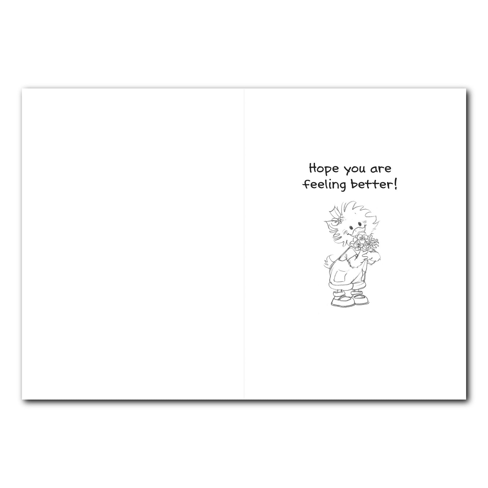 Suzy Pansies & Overalls Get Well Greeting Card