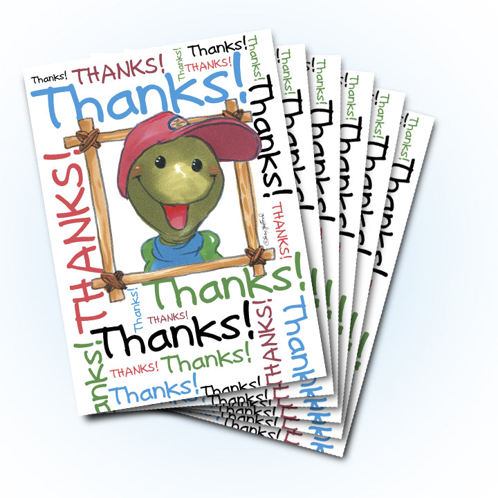 Corky Turtle Thank You Greeting Card