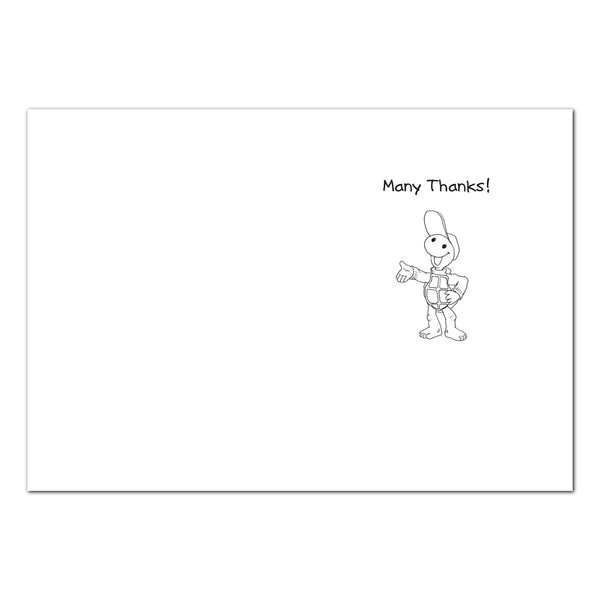 Corky Turtle Thank You Greeting Card