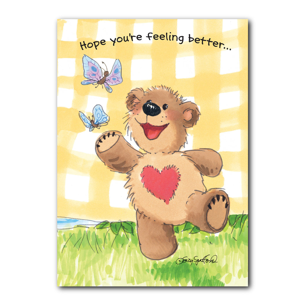Boof's Butterflies Get Well Greeting Card