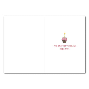 Emily Cupcake Birthday Greeting Card